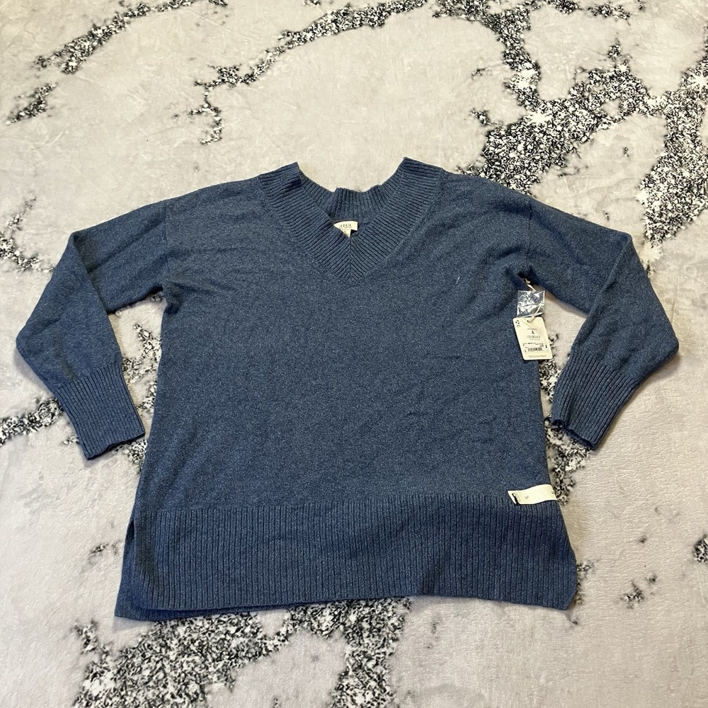 Ana Sweater‎ Womens Size XL Blue V Neck Soft Long Sleeve Pullover